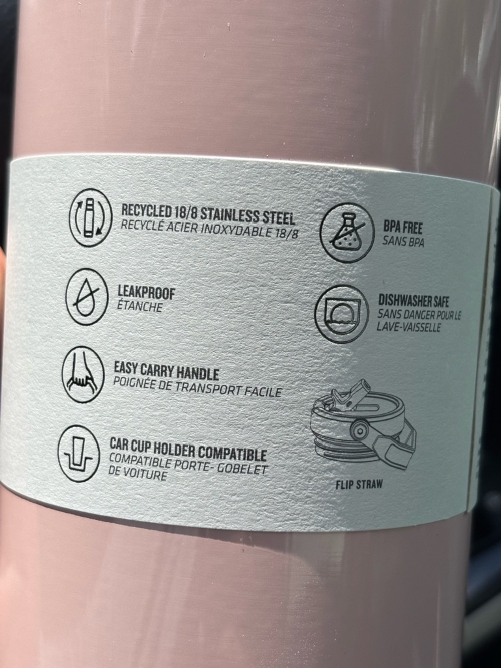 Stanley IceFlow Bottle in Light Pink with Cream Lid - Picture 7 of 7